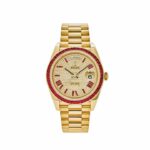 Rolex Day-Date 40 228398TRU Yellow Gold Roman Dial Ruby Bezel