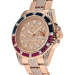 Rolex GMT-Master II 126755SARU Rose Gold Sapphire and Ruby Diamond Pave - Image 4