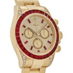 Rolex Daytona 126598TRU Yellow Gold Ruby Bezel Diamond Pave Dial - Image 2