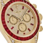 Rolex Daytona 126598TRU Yellow Gold Ruby Bezel Diamond Pave Dial - Image 3