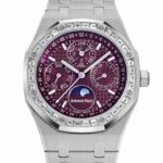 Audemars Piguet Royal Oak Perpetual Calendar 26598BC.ZZ.1220BC.01 'Qatar Edition' White Gold Burgundy Dial Diamond Bezel (2024) - Image 3