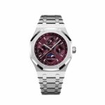 Audemars Piguet Royal Oak Perpetual Calendar 26598BC.ZZ.1220BC.01 'Qatar Edition' White Gold Burgundy Dial Diamond Bezel (2024)